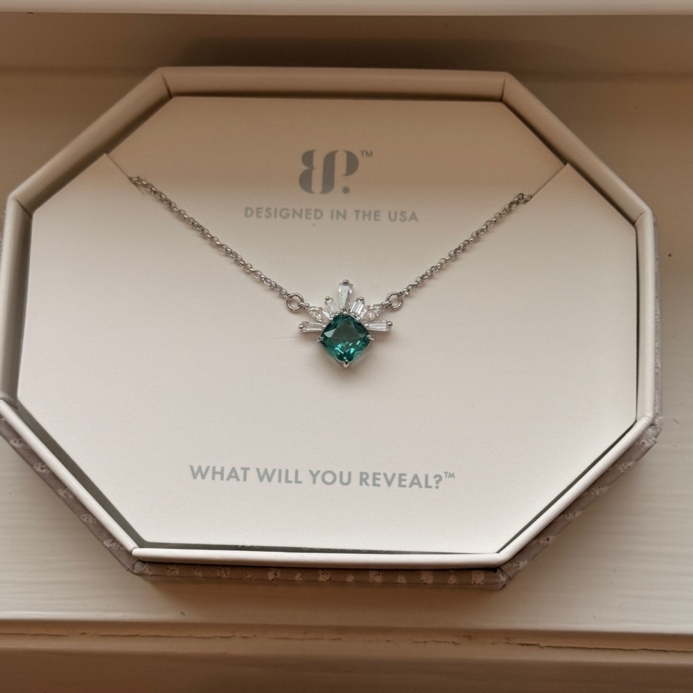 Elegant Sterling Silver Necklace with Paraiba Tourmaline, BP